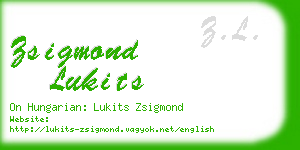 zsigmond lukits business card